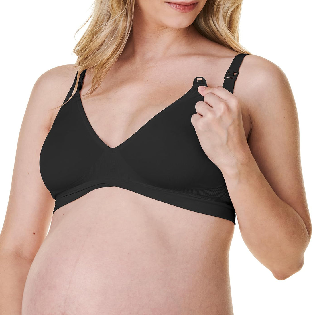 Bravado Designs Nursing Bra for Breastfeeding Comfort Wireless Bra V-Neck Maternity Bra