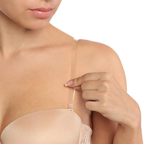 Bye Bra Transparent Bra Straps, Shoulder Bra Straps, Silicone Bra Straps, Adjustable, Durable, Soft, Bra Accessory, 10mm