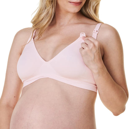 Bravado Designs Nursing Bra for Breastfeeding Comfort Wireless Bra V-Neck Maternity Bra