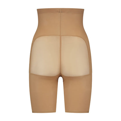 Bye Bra Powermesh High Waist Short, High Control, Double-Layer Front Panel, Cotton Crutch, Silicone Strap, Bonded Leg Edges, Shapewear For Women, Powermesh Shapewear