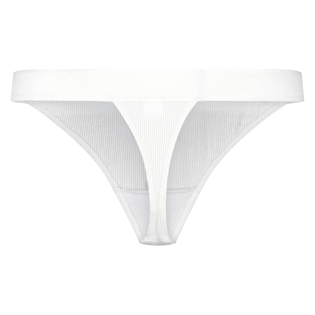 Bye Bra Natural Rib Tanga White XL
