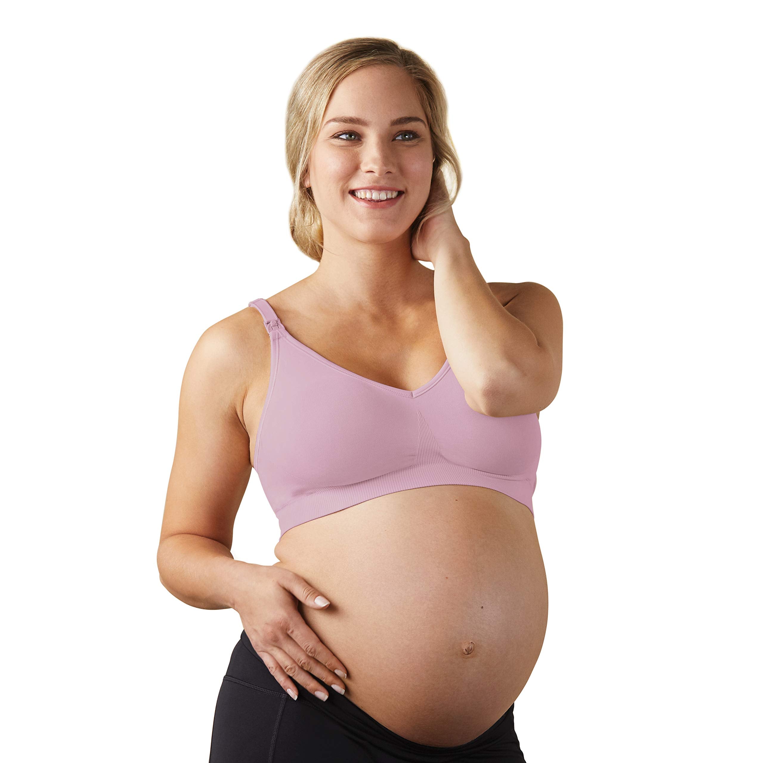 BRAVADO! DESIGNS Women's Body Silk Seamless Nursing Maternity Bra, Dusted PEO, Opaque