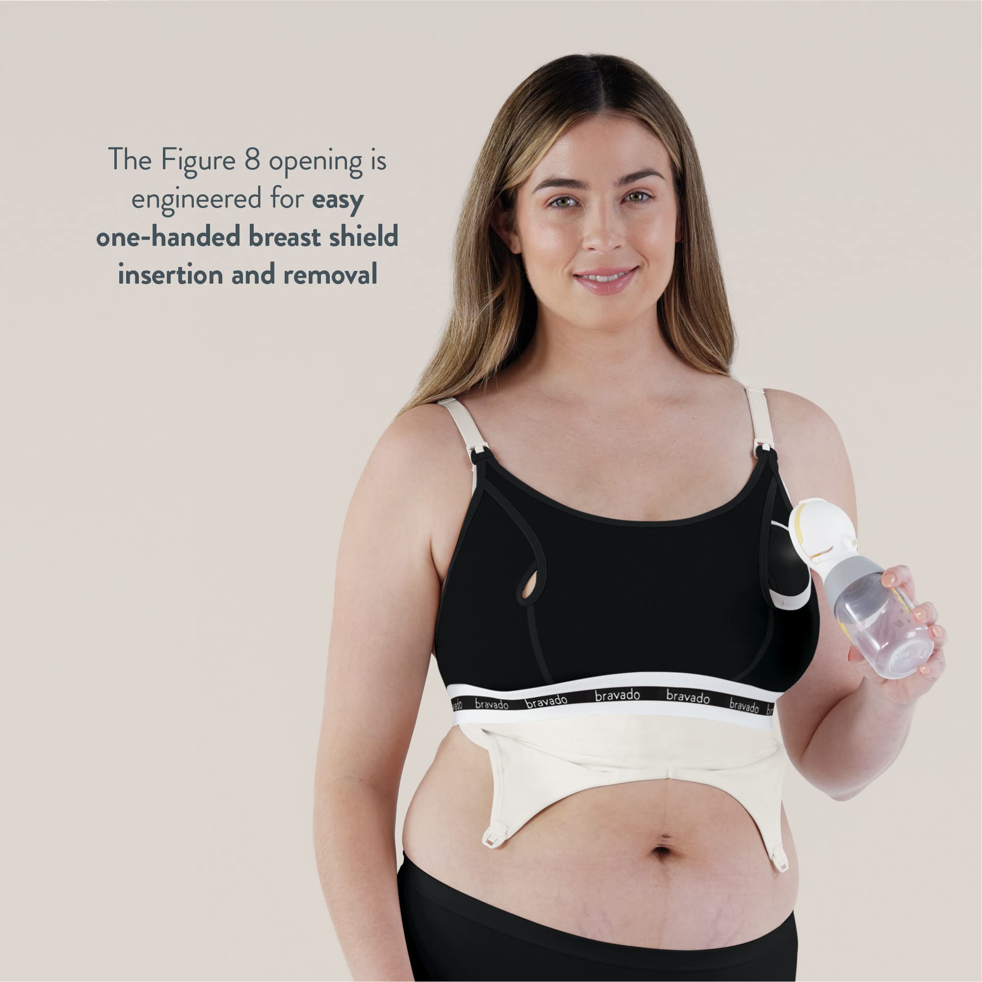 Bravado Designs Sustainable Hands-Free Pumping Accessory | Clip and Pump | Organic Cotton & Tencel™ Modal Blend | S-XL