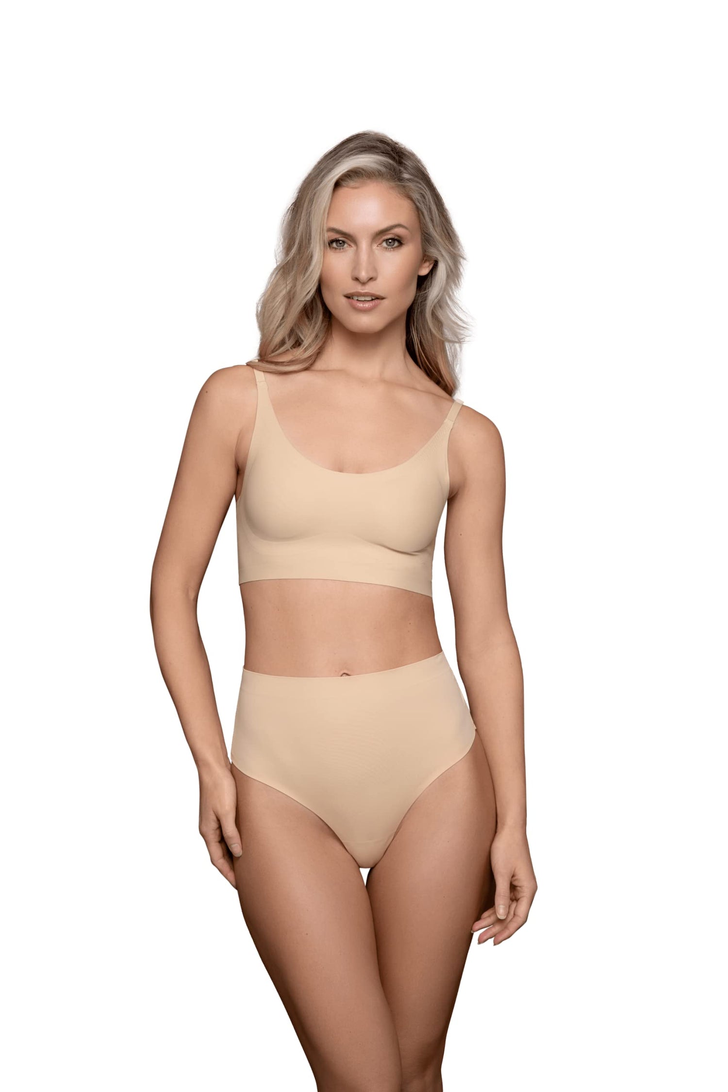 Bye Bra Invisible Mid Waist Thong, Light Control, Comfortable, Shapewear For Women, Soft Fabric, Lightweight Shapewear