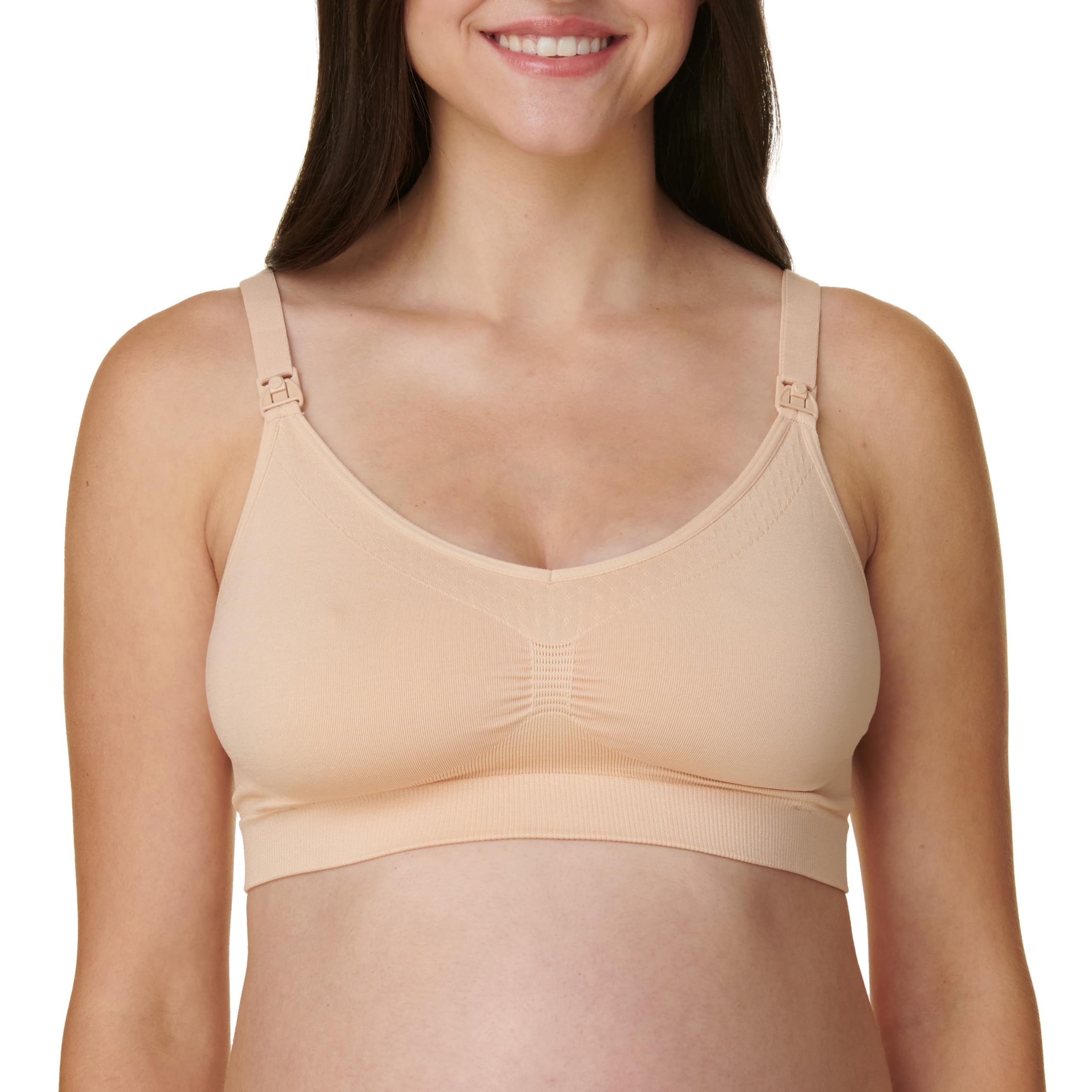 Basics by Bravado Women's Comfort Maternity Bra and Nursing Bra Adjustable, Seamless