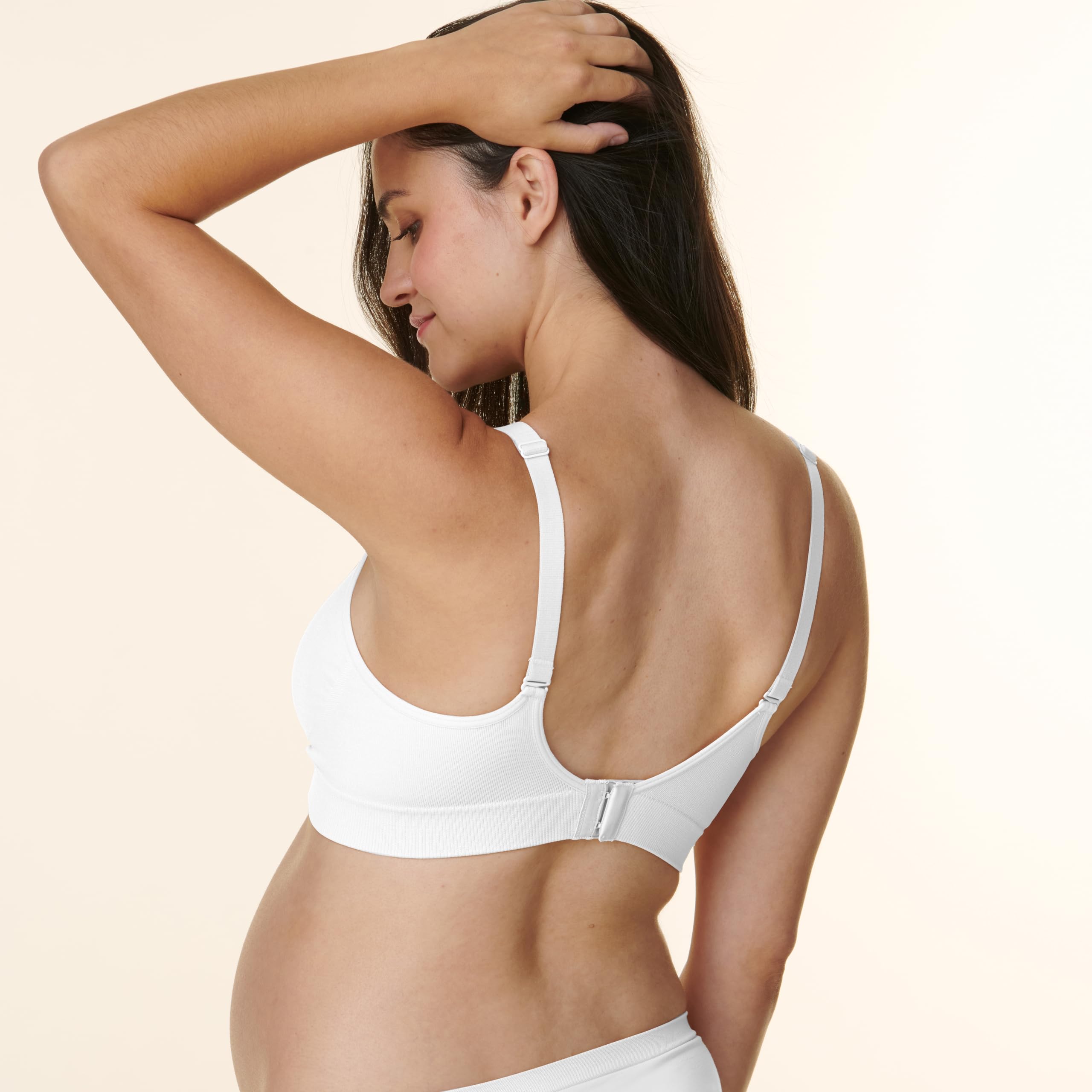 Basics by Bravado Women's Comfort Maternity Bra and Nursing Bra Adjustable, Seamless