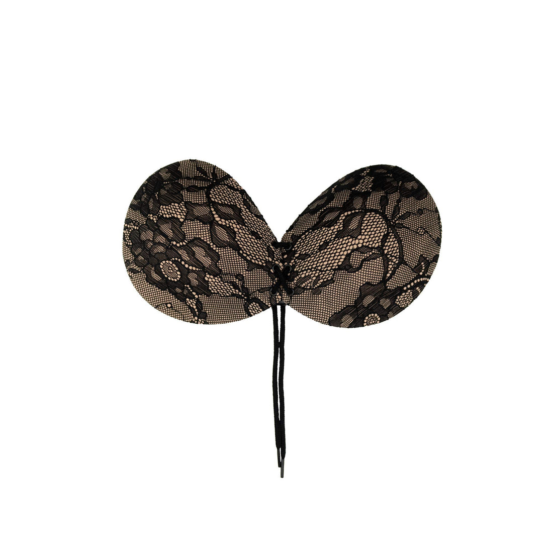 Bye Bra Strapless Round Lace-it Bra with lace Detailing, Invisible Adhesive Push-up Bra with Drawstring, Adjustable and Backless, for Perfect Cleavage, Cup Sizes: A-E (Cup C)