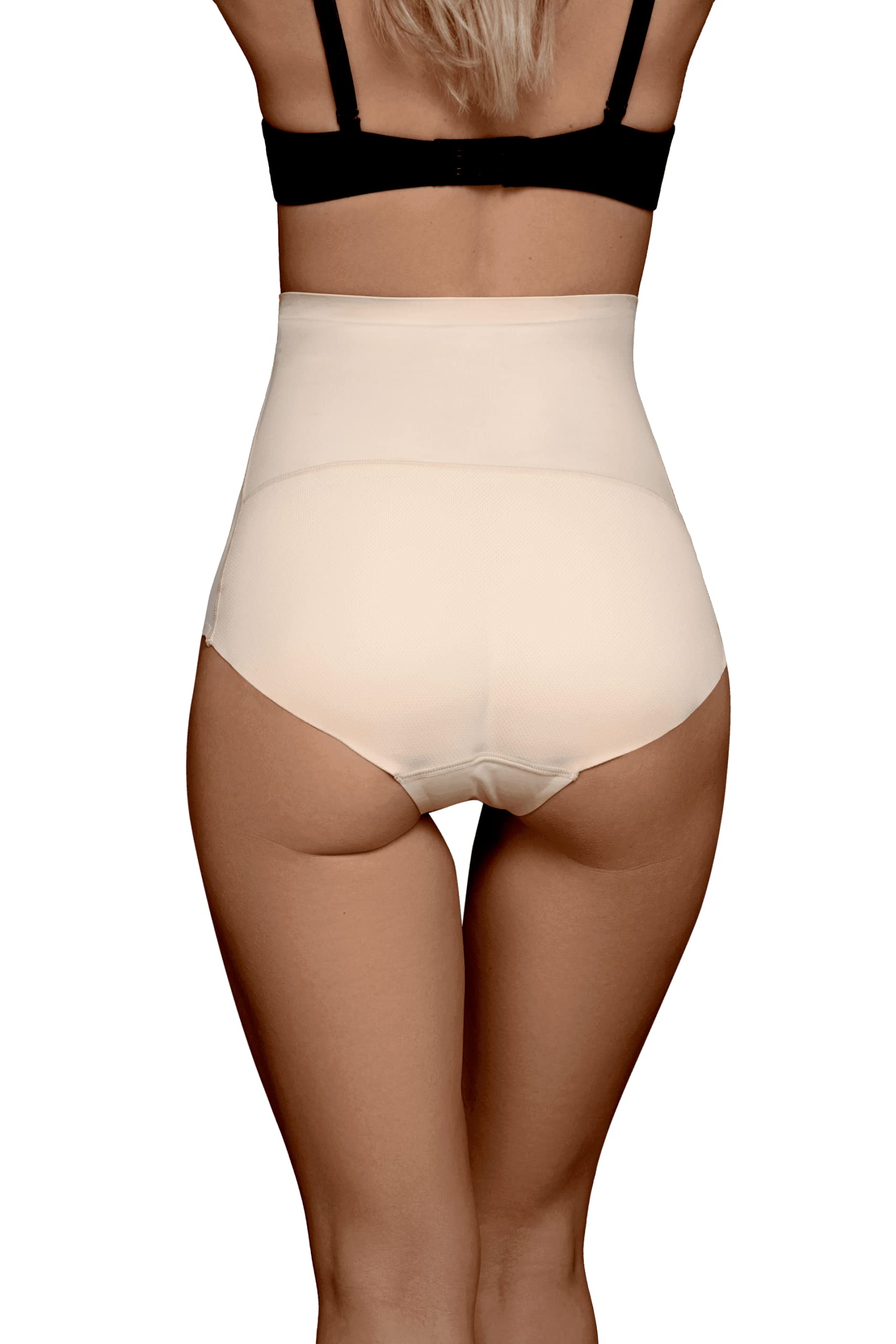 Bye Bra Padded Panties High Waist Shapewear Breathable Underwear Butt Enhancer Butt Lifter Body Shaping Lingerie for Women, Beige, Sizes: S, M, L (L)