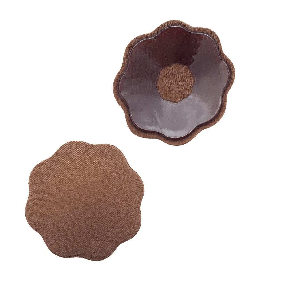 Bye Bra Women's Fabric Nipple Covers Breast Petals, Brown, One Size