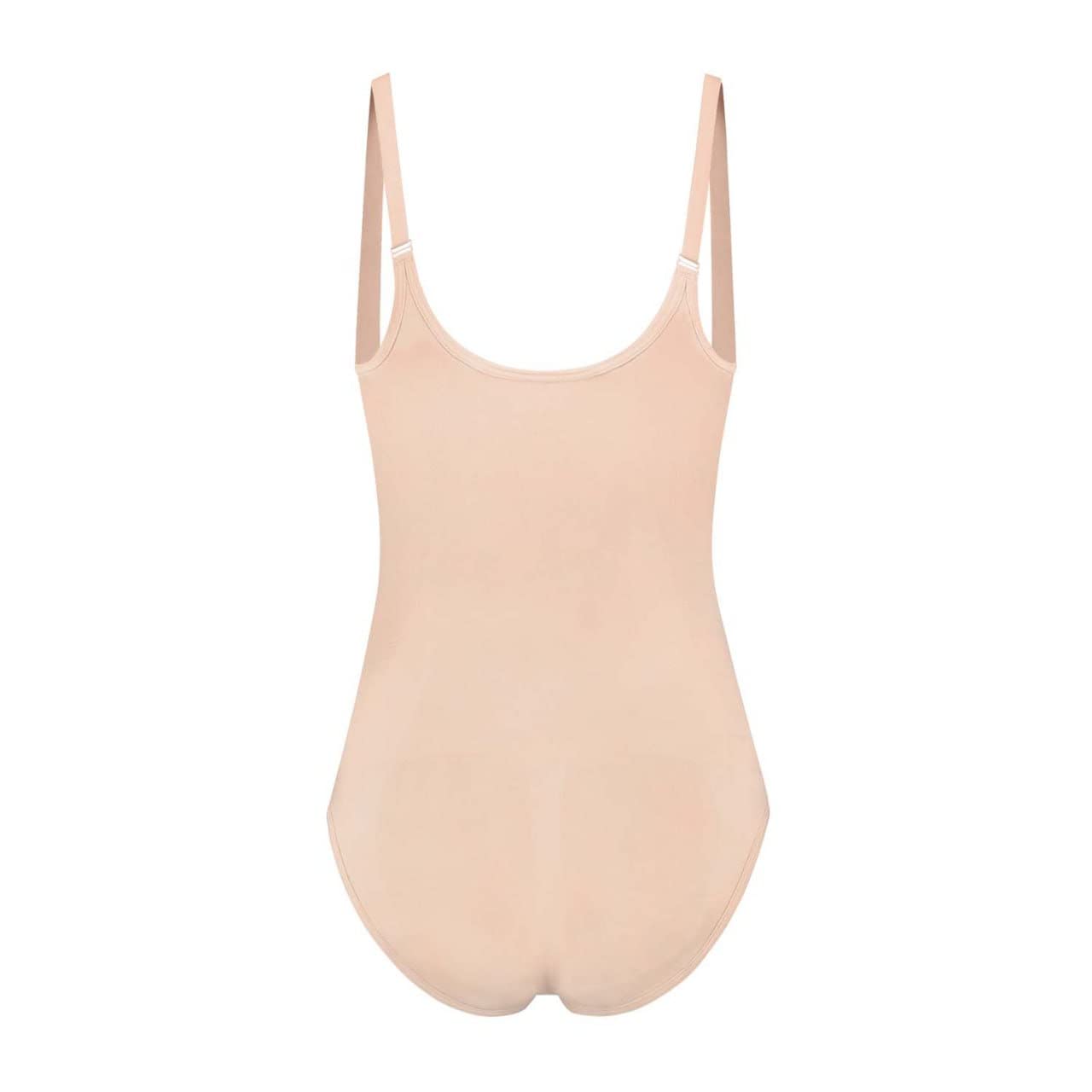 Soft Touch Seamless Bodysuit Open Bust Beige S