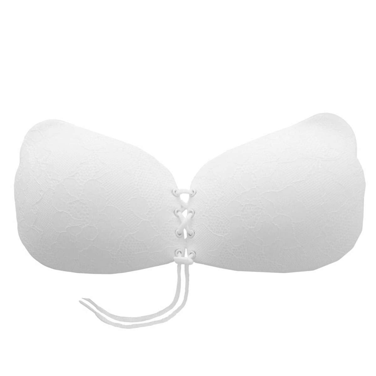 Bye Bra Lace-It Bra, Adhesive Bra, Push-up Bra, Self-Adhesive Bra, Sticky Bra, Strapless and Backless Bra, Cup A-E, Beige/Black/White