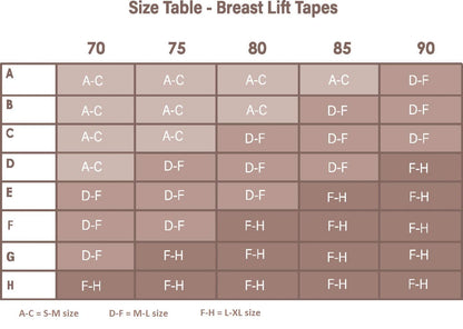 Bye Bra Adhesive Breast Lift Tapes, Bra Stickers, Boob Tape, Cleavage Enhancement - Size: D-F With Reusable Nude Silicone Nipple Covers 3 Single-use Pairs