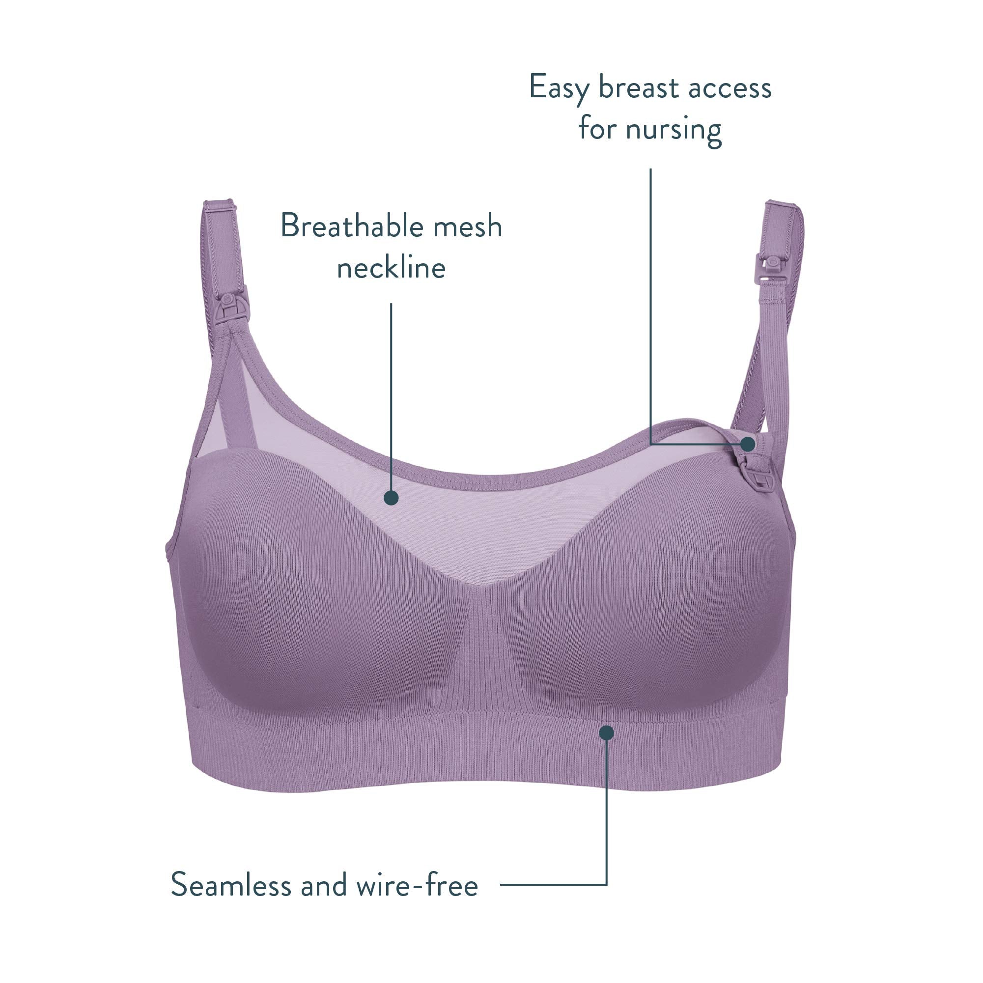 Bravado Designs Body Silk Seamless Sheer Nursing Bra (Black, M)