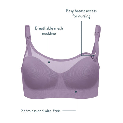 Bravado Designs Body Silk Seamless Sheer Nursing Bra (Black, M)