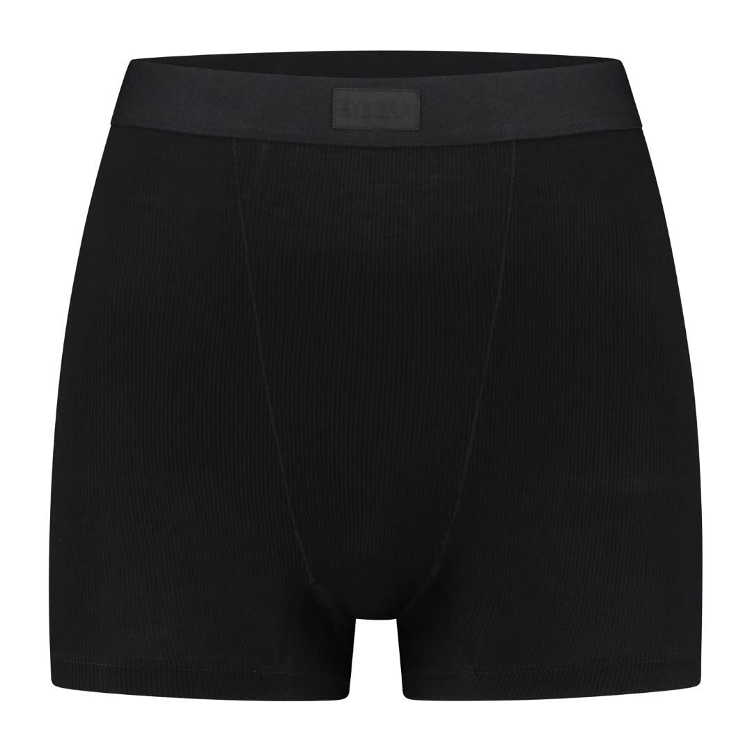 Natural Rib Boyshort Black L