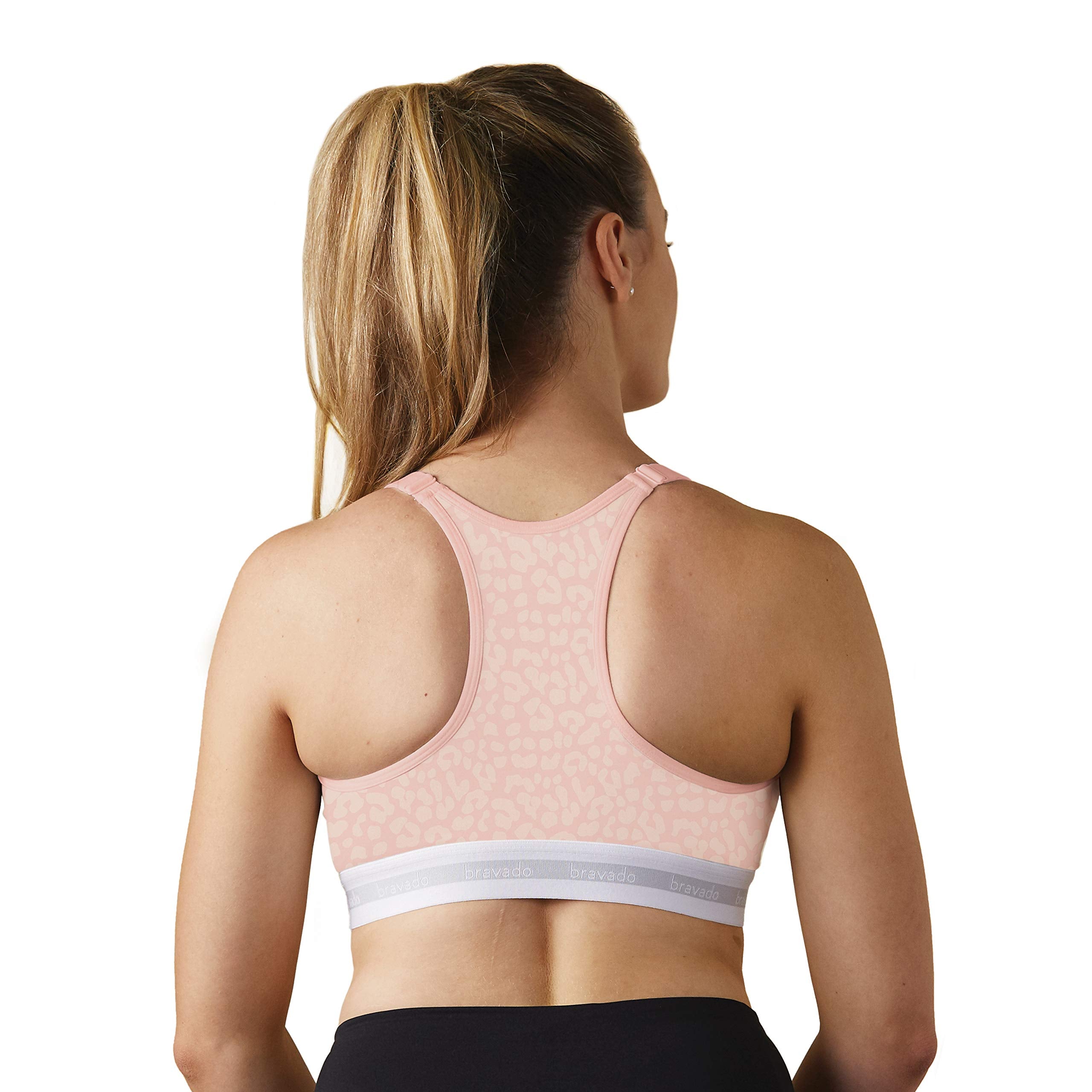 BRAVADO! DESIGNS Women's Original Maternity & Nursing Sleep Bra, Cotton-Modal, Pink L