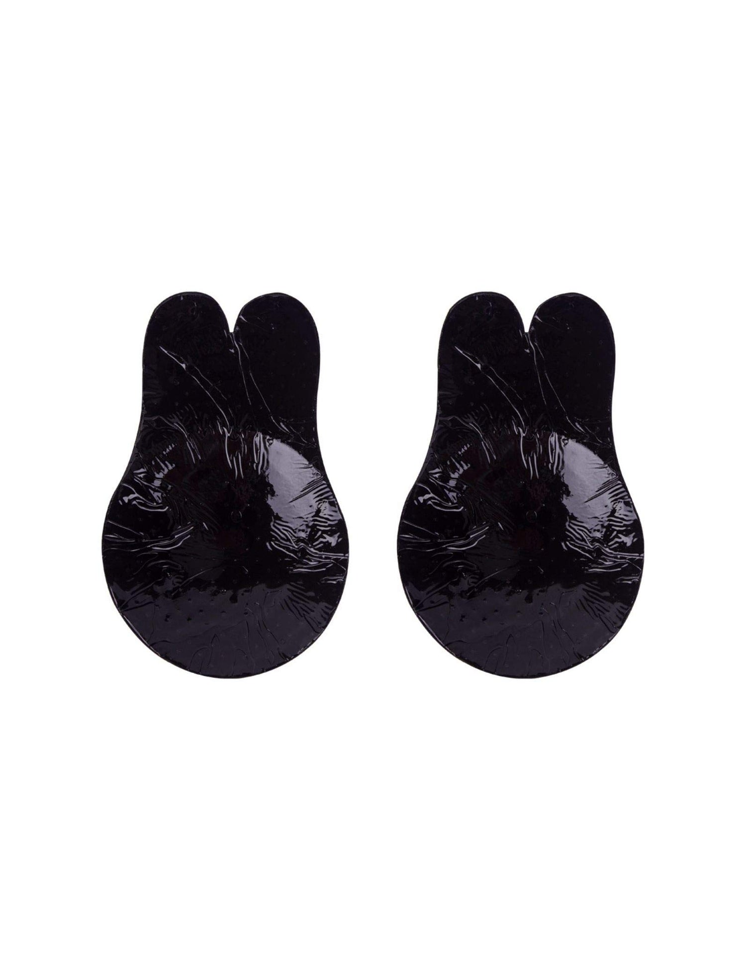 Bye Bra Fabric Pull Up Bra, Rabbit Form Adhesive Bra, Adhesive Pull Up Bra, Breast Lifting Pasties, Reusable Adhesive Nipple Covers, Black, M and XL