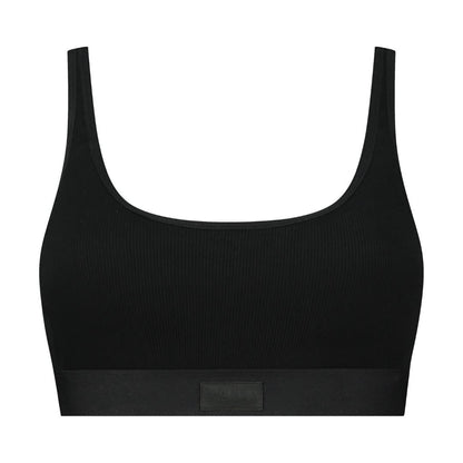Natural Rib Bra Top Black XL