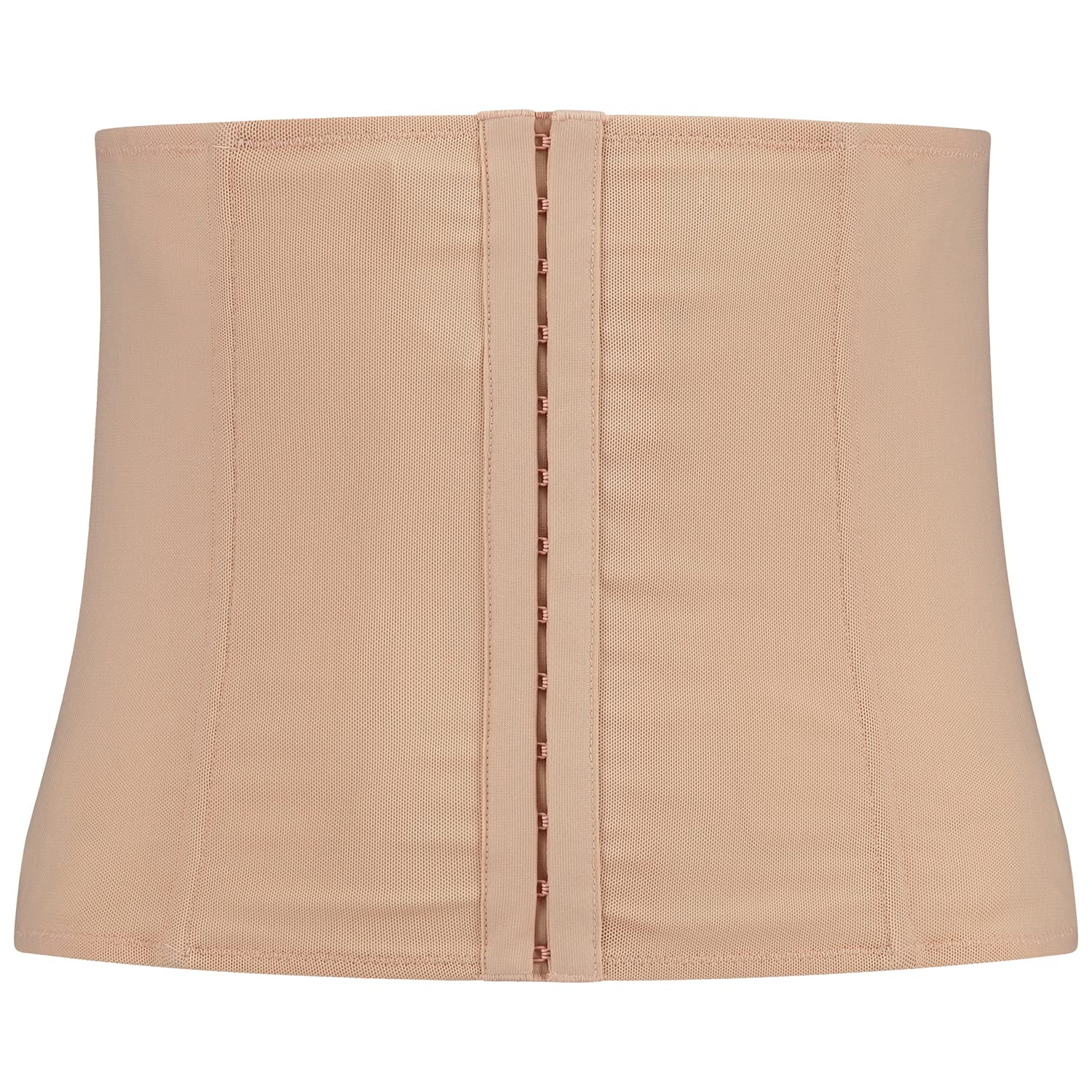 Bye Bra Powermesh Waist Trainer, High Control, Hook And Eye Lock, Transparent Look, Lightweight, Shapewear For Women, Beige Black Light Brown S-XXL