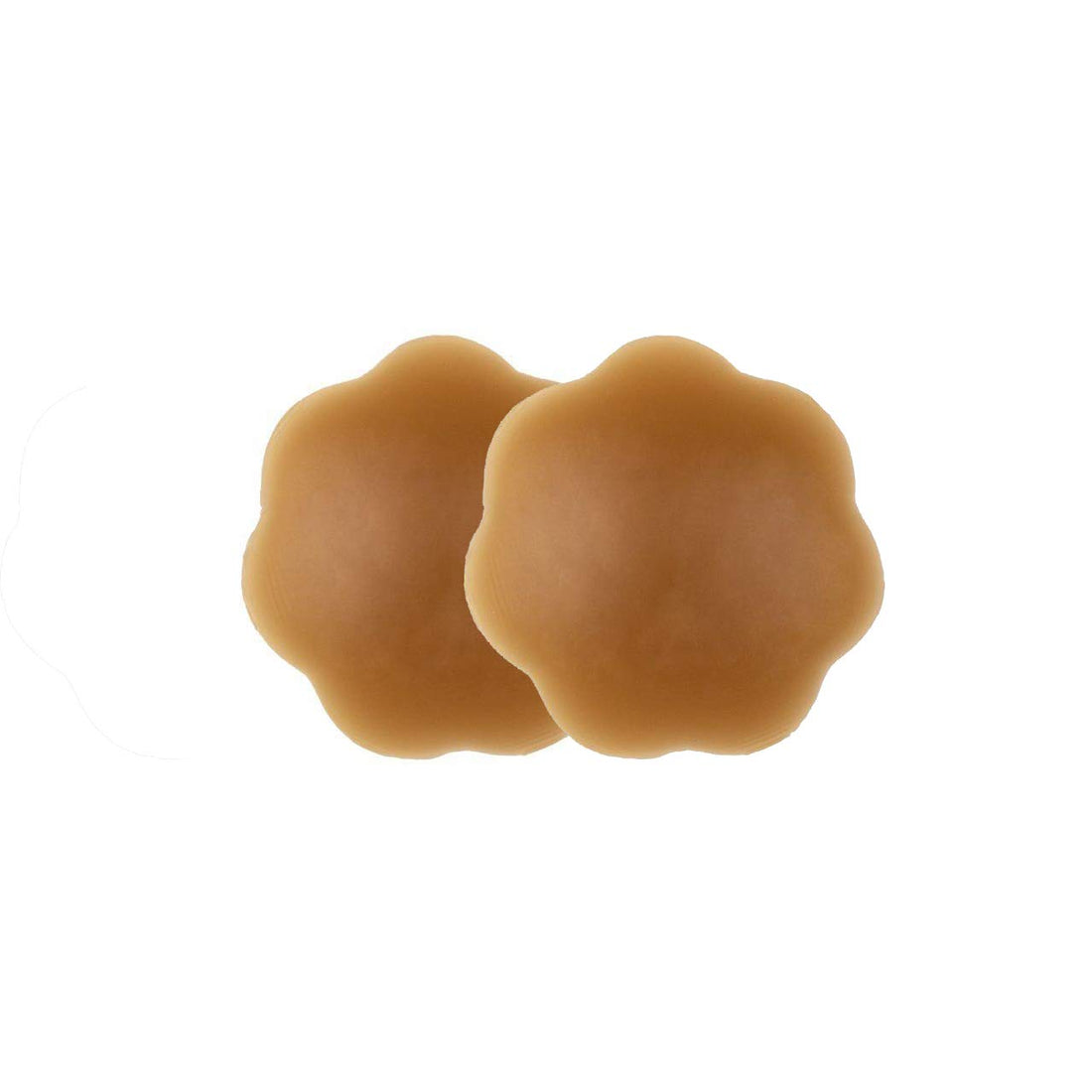Bye Bra Petal Silicone Nude Nipple Covers, Adhesive Breast Pasties - Reusable Up To 15 Times,One Size in Beige and Brown (Brown)