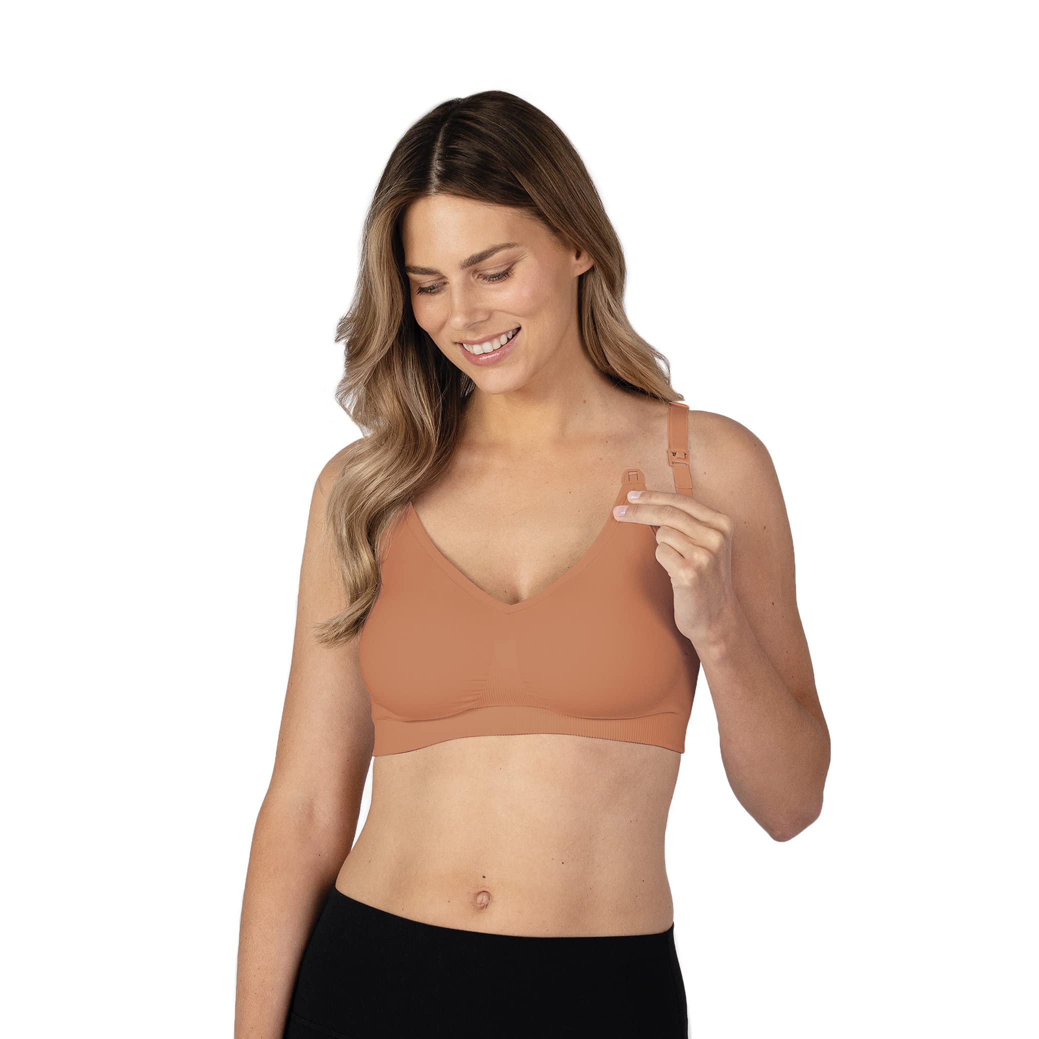 Basics by Bravado Maternity & Nursing Bra Seamless Double Layer, Wirefree, Adjustable for Breastfeeding S - XXL