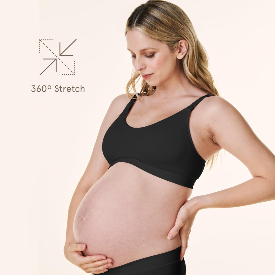 Bravado Designs Nursing Bra Full Coverage Wireless Scoop Neck Comfort Maternity Bra