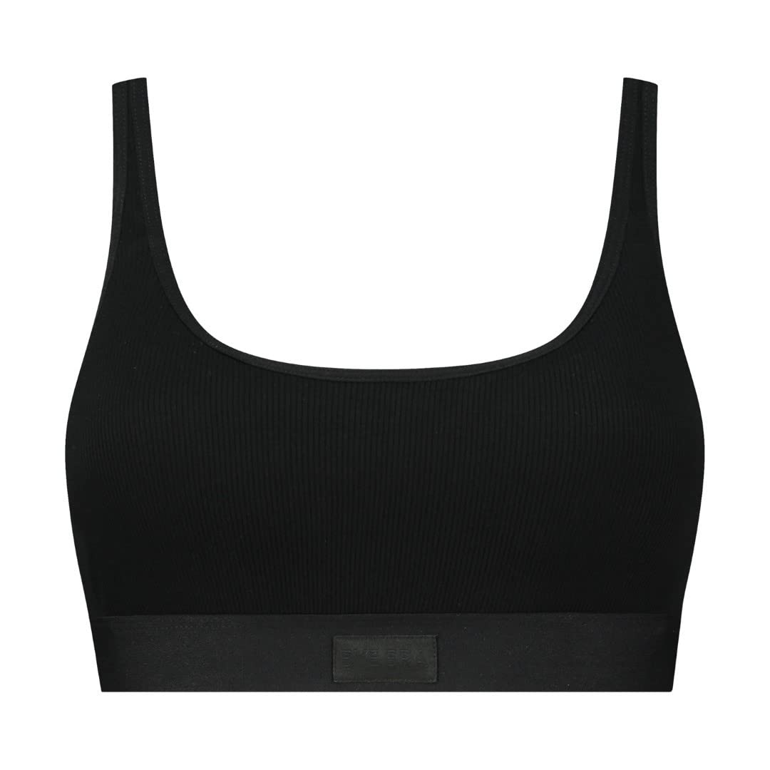 Natural Rib Bra Top Black S