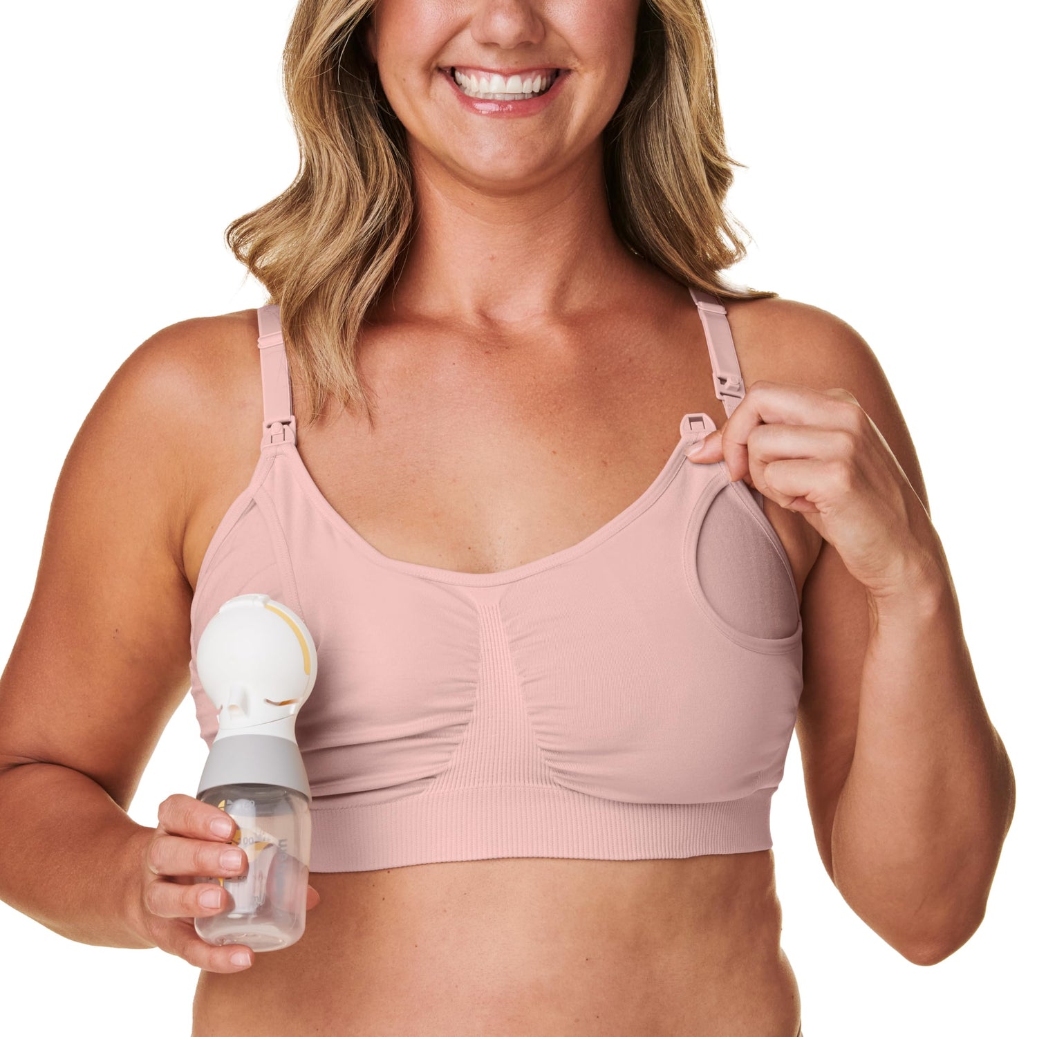 Bravado Designs Hands Free Pumping Bra &amp; Nursing Bra 2-in-1 Seamless for Maternity &amp; Breastfeeding
