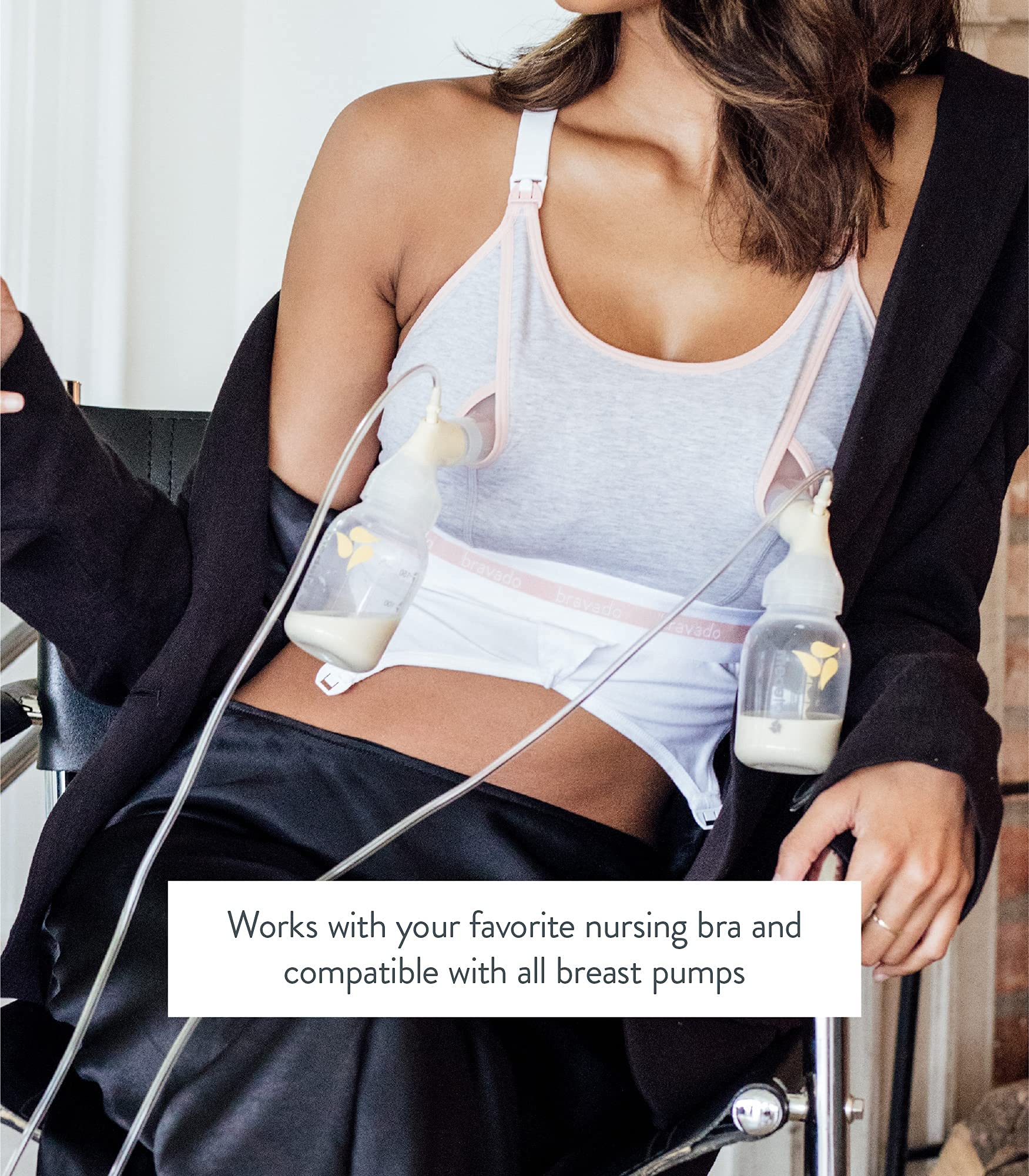 Bravado Women's Clip and Pump Maternity Bra, Opaque