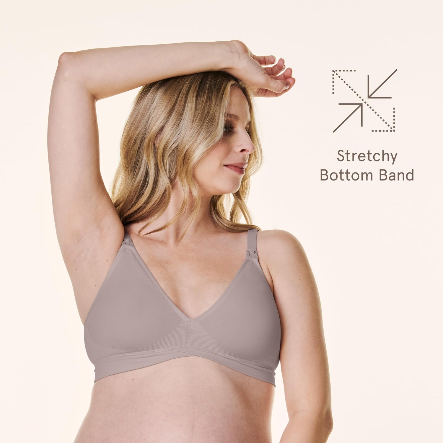 Bravado Designs Nursing Bra for Breastfeeding Comfort Wireless Bra V-Neck Maternity Bra