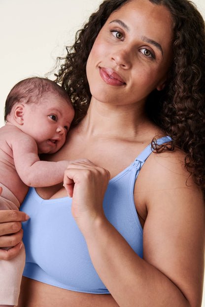 Bravado Body Silk Seamless Nursing Wire Free Maternity Bra (Hydrangea Blue 1401)
