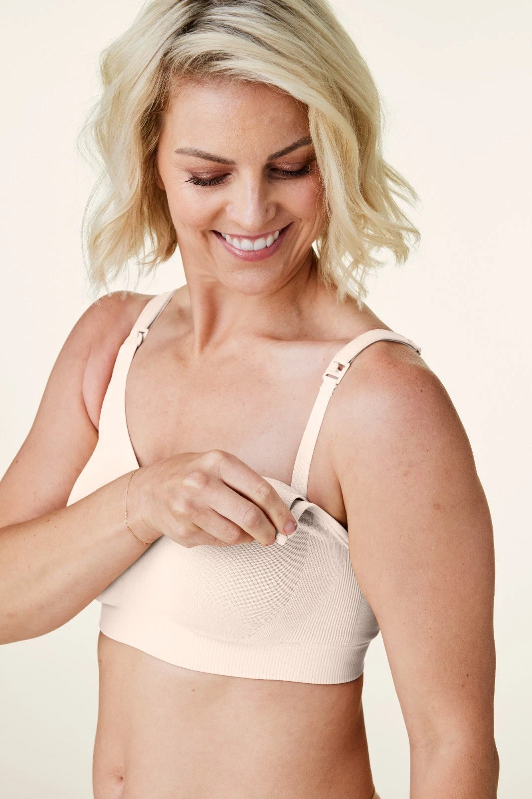 Bravado Body Silk Seamless Nursing Wire Free Maternity Bra (Pearl 1401)