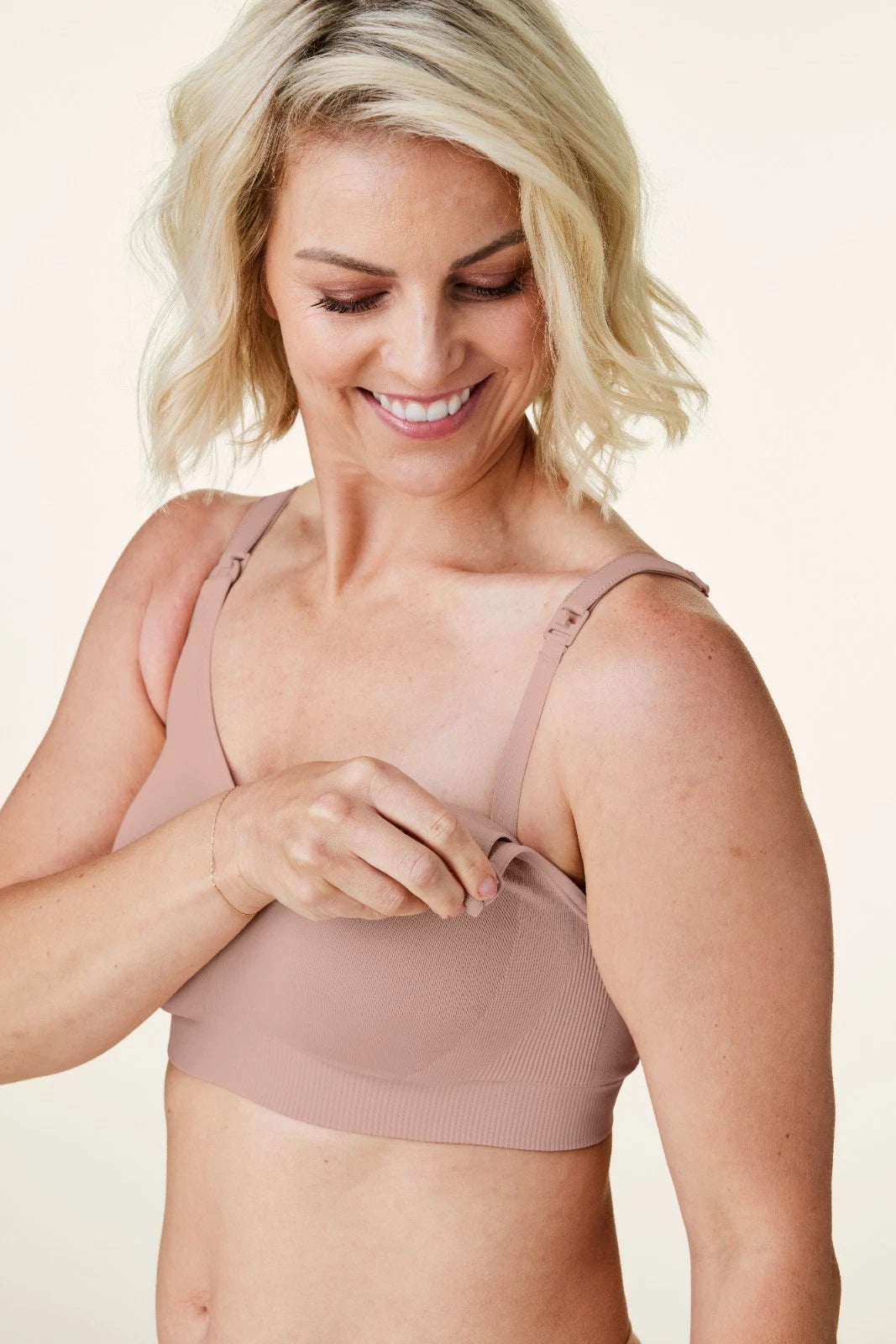Bravado Body Silk Seamless Nursing Wire Free Maternity Bra (Cameo 1401)