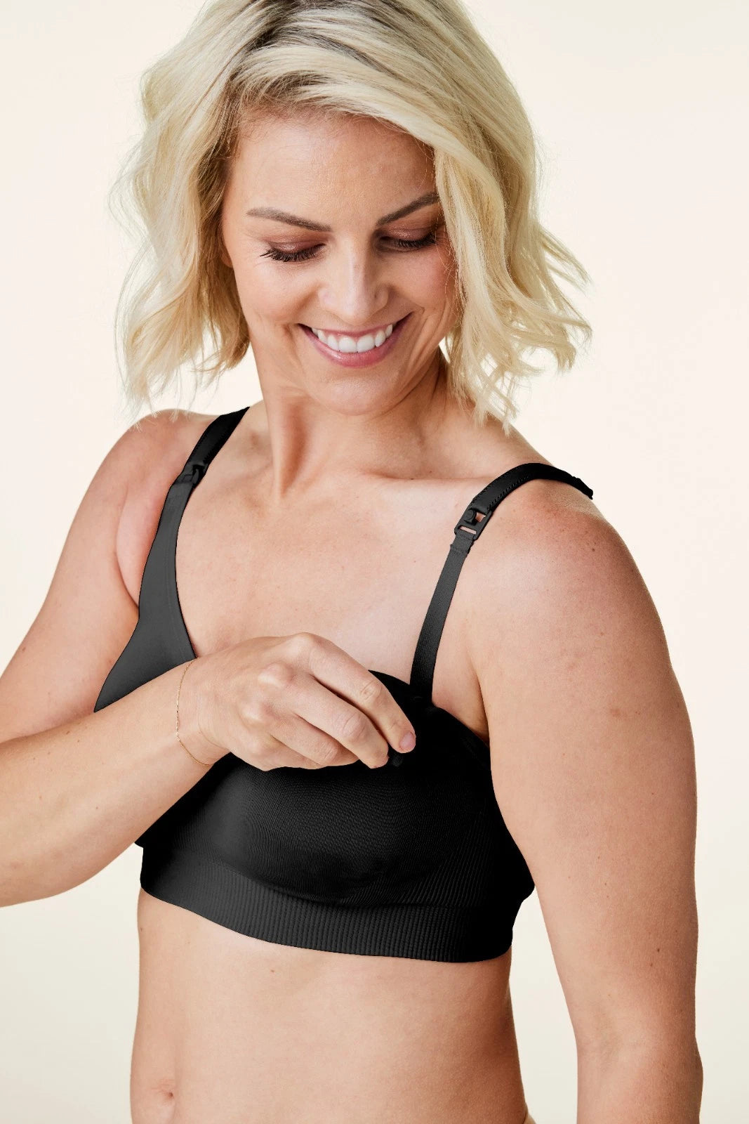 Bravado Body Silk Seamless Nursing Wire Free Maternity Bra (Black 1401)
