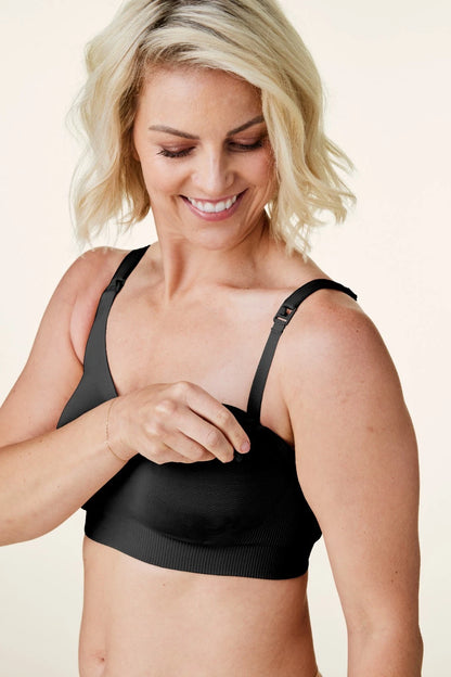 Bravado Body Silk Seamless Nursing Wire Free Maternity Bra (Black 1401)