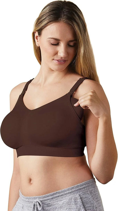 Bravado Body Silk Seamless Nursing Wire Free Maternity Bra (Chocolate 1401)