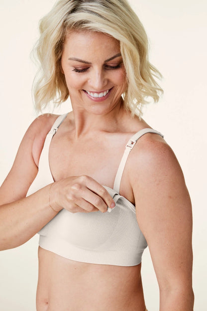 Bravado Body Silk Seamless Nursing Wire Free Maternity Bra (Antique White 1401)
