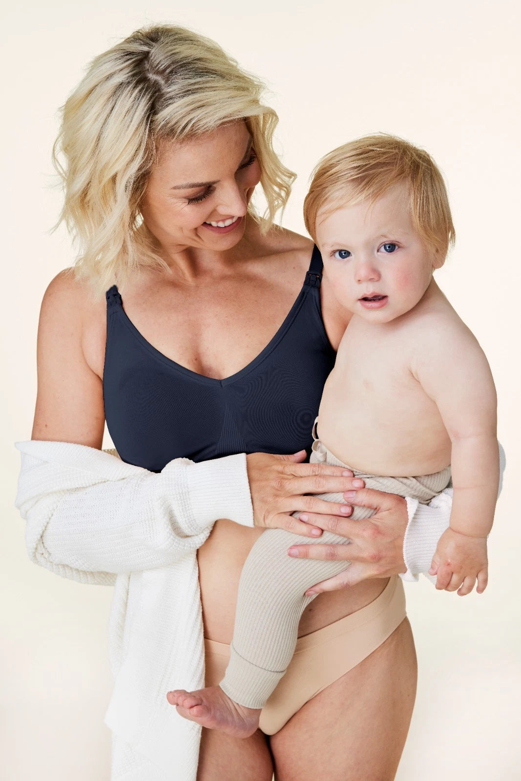 Bravado Body Silk Seamless Nursing Wire Free Maternity Bra (Navy 1401)