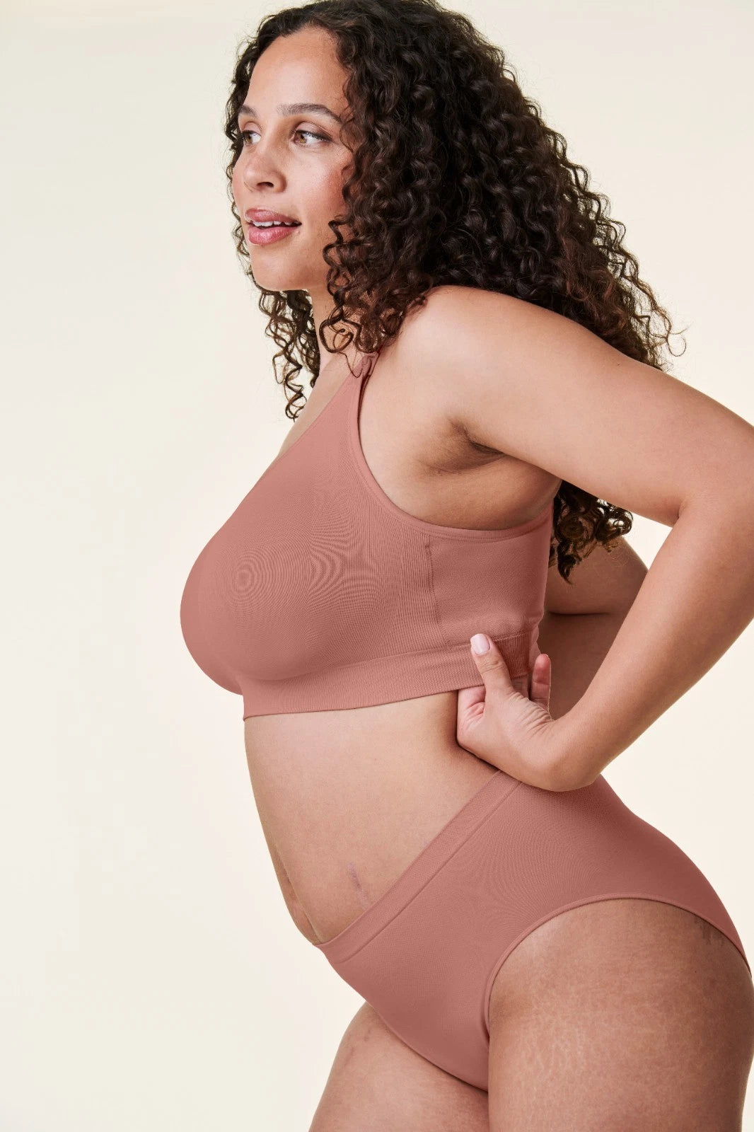 Bravado Body Silk Seamless Nursing Wire Free Maternity Bra (Roseclay 1401)