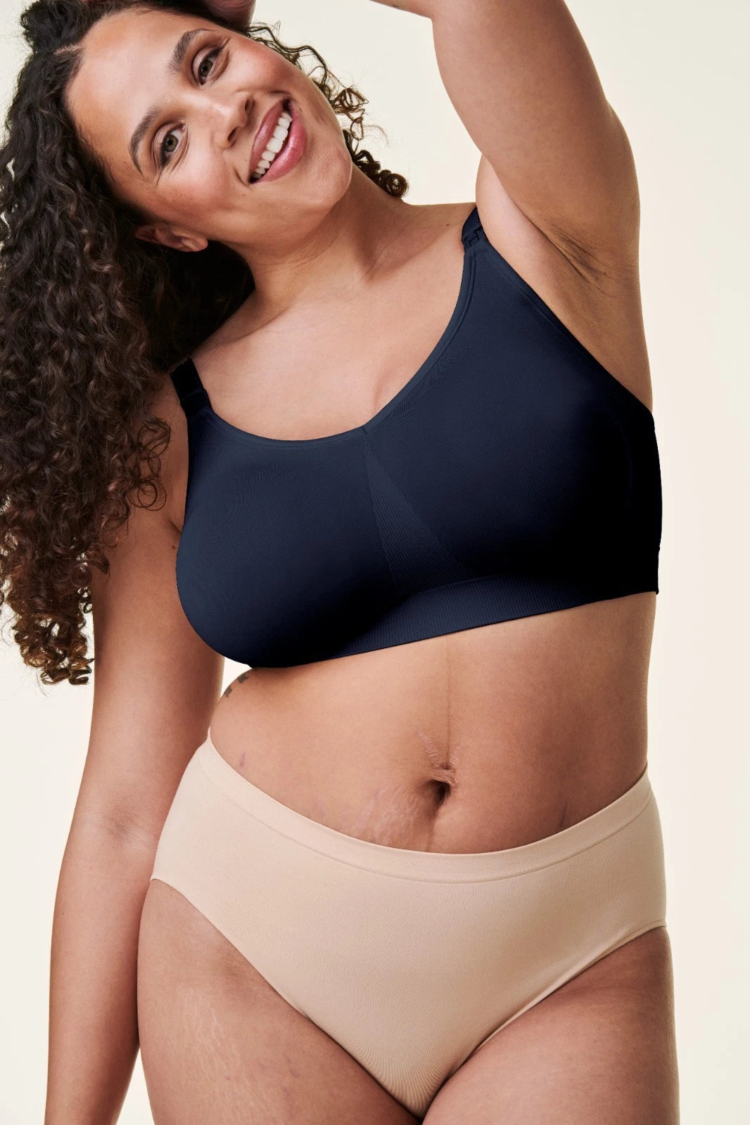 Bravado Body Silk Seamless Nursing Wire Free Maternity Bra (Navy 1401)