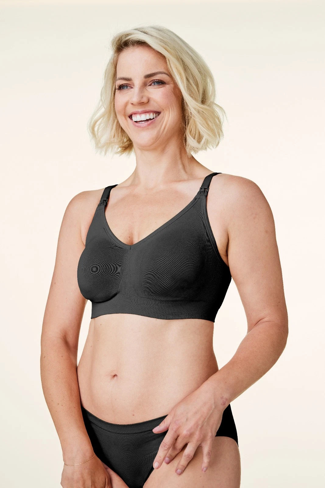 Bravado Body Silk Seamless Nursing Wire Free Maternity Bra (Black 1401)