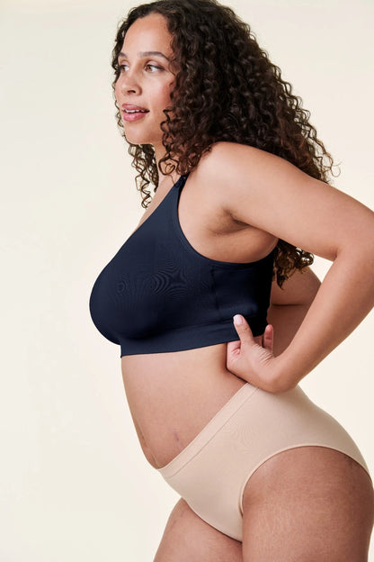 Bravado Body Silk Seamless Nursing Wire Free Maternity Bra (Navy 1401)