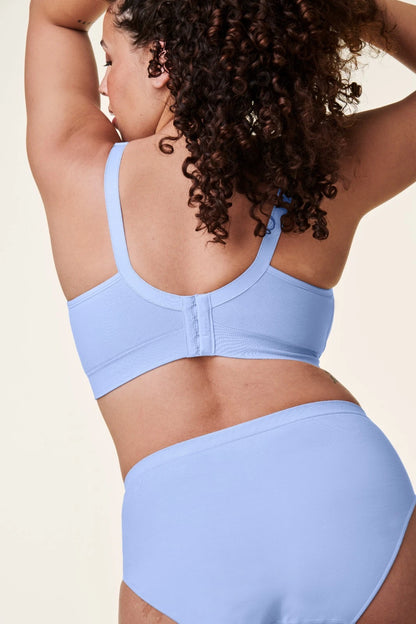 Bravado Body Silk Seamless Nursing Wire Free Maternity Bra (Hydrangea Blue 1401)